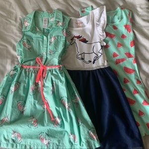 Lot of 3 Dresses Size 6/6x good condition